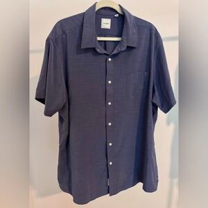 Rowm blue button down short sleeve shirt.